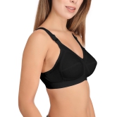 Eves Beauty Women Full Coverage Bra-40C / Black / Cotton