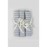 NM Pencil Stripe Indigo Tea Towel S/3