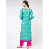 Pannkh - Blue Rayon Flex Womens Straight Kurti ( Pack of 1 ) - None