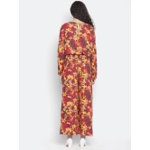 Oxolloxo Red & Yellow Printed Basic Jumpsuit