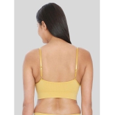 ILRASO - Mustard Nylon Removable Padding Women's Plunge Bra ( Pack of 1 ) - None