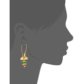 Abhaah Cute Butterfly Kundan green kundan and meenakari hoops Earrings with pearl for women and girls