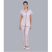 Sathiyas - Pink Cotton Womens Nightwear Nightsuit Sets ( Pack of 1 ) - None