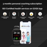 GOQii Newly Launched Stream Bluetooth Calling Smart Watch with 5 lakhs Health Insurance & 1 lakh Life Insurance with SpO2, & Free 3 Months Personal Coaching
