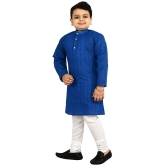 Arshia Fashions Blue Cotton Blend Boys Kurta Sets ( Pack of 1 ) - None