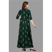 SIPET - Green Rayon Womens Anarkali Kurti ( Pack of 1 ) - None