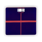 AccuSure Blue & Black Digital Bathroom Weighing Scale, LCD Panel, 6mm Tempered Glass1 Yr Warranty