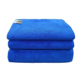 SOFTSPUN Single Microfibre Bath + Hand + Face Towel Set Blue - Blue