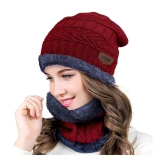 HORSE FIT Winter Beanie Cap for Men, and Women Wool Knitted Hat with Woolen Neck Warmer Scarf Muffler- Multi color. - One Size