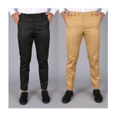 MANCREW Khaki Regular Formal Trouser ( Pack of 2 ) - None