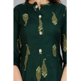 SIPET - Green Rayon Womens Flared Kurti ( Pack of 1 ) - None