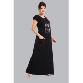 FOMTI Black Cotton Nighty - Free Size