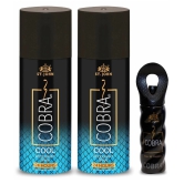 ST.JOHN Cobra Cool 150ml*2 & Cobra Perfume 15ml Deodorant Spray & Perfume for Men (315ml) Pack of 3