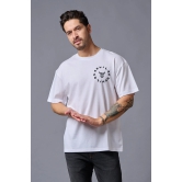 Cruel (in Gradient) Printed White Oversized T-Shirt for Men XXL