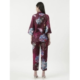 Pannkh Womens Floral Digital Printed Loungewear Shirt With Pant Set - None