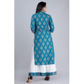 MAUKA - Blue Straight Rayon Women''s Stitched Salwar Suit ( Pack of 1 ) - None