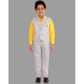 DKGF Fashion - Yellow Cotton Blend Boys Shirt & Pants ( Pack of 1 ) - None