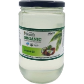 Farm Naturelle -100 % Pure Organic Extra-Virgin Cold Pressed Coconut Oil (Glass Bottle - 600 ml)