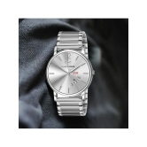 CHARLIEKEEN Silver Stainless Steel Analog Mens Watch