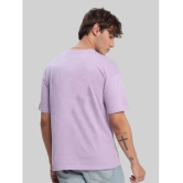 PPTHEFASHIONHUB Cotton Blend Oversized Fit Solid Half Sleeves Mens T-Shirt - Lavender ( Pack of 1 ) - None