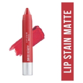 Swiss Beauty Lip Stain Matte Lipstick Lipstick (Coral Red), 3.4gm