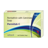 Meditek Permitek C Soap for Scalp Treatment 75Gms. Each - Antibacterial Soap for Normal Skin ( Pack of 4 )