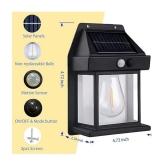 MAGNIQUE Solar Wall Lantern with 3 Modes & Motion Sensor, Waterproof Exterior Lighting with Clear Panel Premium Lamps (Pack of 1)\n - Assorted