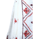 Tisser Applique cut work Linen Saree 2A with blouse piece