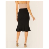 Addyvero Cotton Lycra Ruffled skirt - Black Single - 30