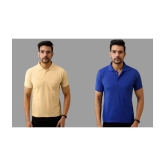 SKYRISE - Multicolor Cotton Blend Slim Fit Men's Polo T Shirt ( Pack of 2 ) - None