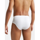 Jockey 1009 Men Super Combed Cotton Rib Solid Brief - White (Pack of 2) - None