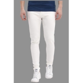 HALOGEN - White Cotton Blend Skinny Fit Men's Jeans ( Pack of 1 ) - None