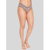 ILRASO - Grey Cotton Printed Women's Bikini ( Pack of 1 ) - None