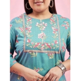 AUSTIVO Cotton Printed Straight Womens Kurti - Multicoloured ( Pack of 1 ) - None