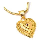 Jewar Mandi Pendant Meena Work Locket Chain Gold Plated Rich Look Long Size Latest Designer Daily Use Jewelry for Women, Girls, Unisex - Golden