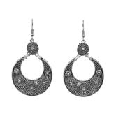 Asmitta Pretty Designer Silver Plated Earrings For Women - Silver