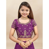 A TO Z CART Silk Lehenga Choli Set For Girls ( Pack of 1 , Purple ) - None