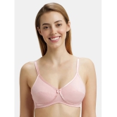 Jockey 1242 Wirefree Non Padded Super Combed Cotton Elastane Cross Over Everyday Bra - Candy Pink - None