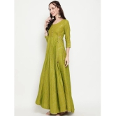 Antaran - Green Flared Viscose Womens Stitched Ethnic Gown ( Pack of 1 ) - None