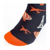 Man Arden Pretty Paris Edition Designer Socks, Casual, Office, Egyptian Premium Cotton Quality, 1 Pair - Dark Grey