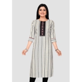 Meher Impex - Grey Cotton Women''s Straight Kurti ( Pack of 1 ) - None