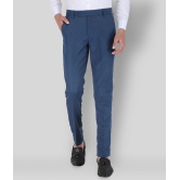 Playerz - Blue Polycotton Slim - Fit Men's Trousers ( Pack of 1 ) - None