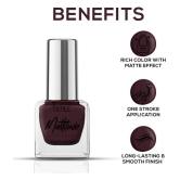 RENEE Mattitude Nail Paint - Mega Maroon, Quick Drying, Matte Finish, Long Lasting,10ml