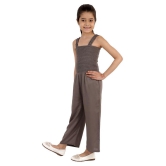 Kids Cave - Grey Rayon Girls Jumpsuit ( Pack of 1 ) - None