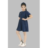 Pichkari - Navy Blue Rayon Girls Frock ( Pack of 1 ) - None