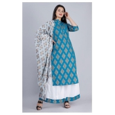 MAUKA Cotton Kurti With Sharara And Gharara - Stitched Suit Single - XXL