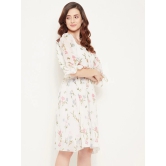 Floral Printed Georgette Empire Dress