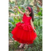 Cutedoll Red Net Kids Parywear Dress-6-12 Month