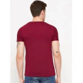 Lycos - Maroon Cotton Blend Regular Fit Mens T-Shirt ( Pack of 1 ) - None