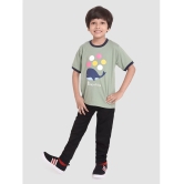 Neo Garments - Light Green Cotton Boys T-Shirt ( Pack of 1 ) - None